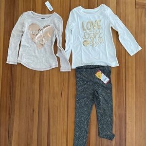 Cat and Jack outfit and Old Navy top 3T